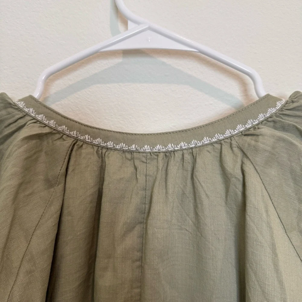 NWT Olive Green Embroidered Dress - Picture 10 of 10